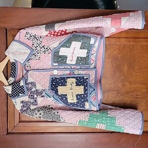 Cropped Upcycled Quilt Jacket